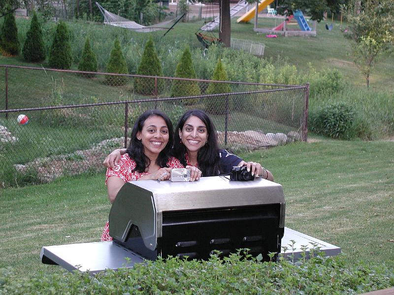 P7040009.JPG - The Shet sisters adorning the grill.