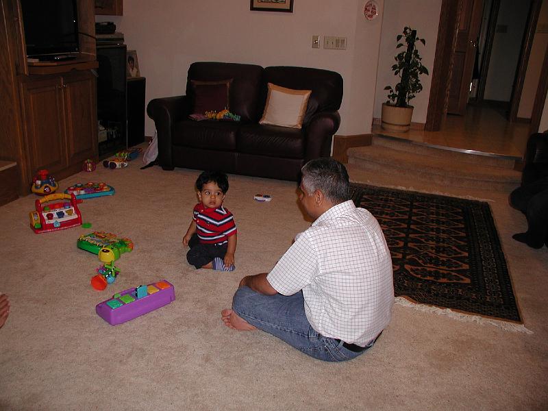 P7040016.JPG - Rohan keeping an eye on Premjit.