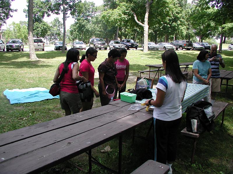 P7050031.JPG - Inspection of the picnic supplies.