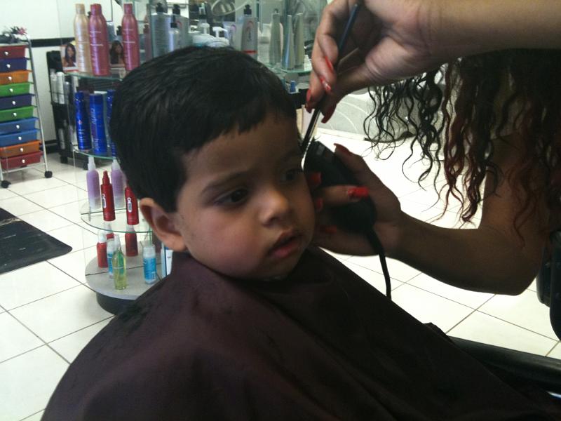 IMG_0284.JPG - To get ready for his second birthday he had a hair cut