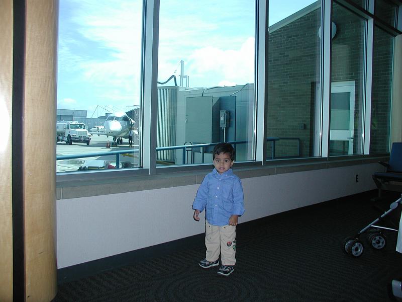 P7080071.JPG - At Appleton airport. You can see our plane in the back ground