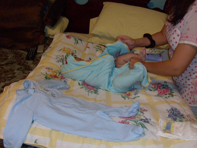 HPIM0983.JPG - Playing with his bath towel