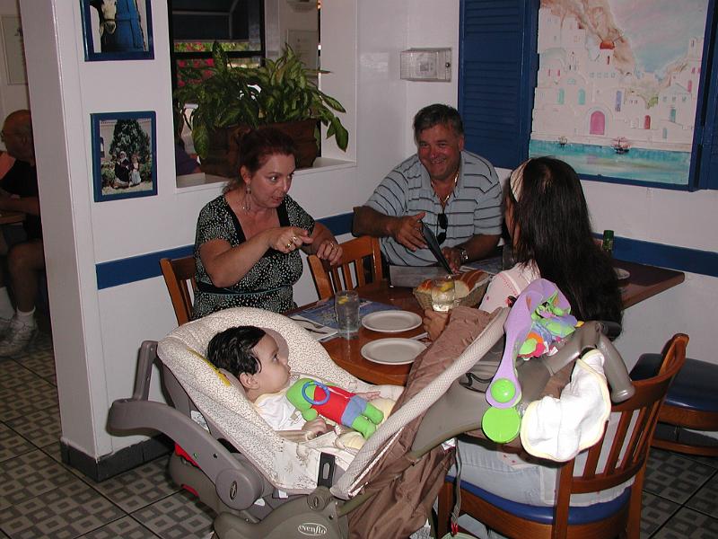 PA130007.JPG - Fotis and Sophia visited us a few days ago. We went out to have some Greek food in Tarpon Springs. Rohan came along. It was his longest outing from home. He was a good trooper during the trip even though he could not eat any Greek food.