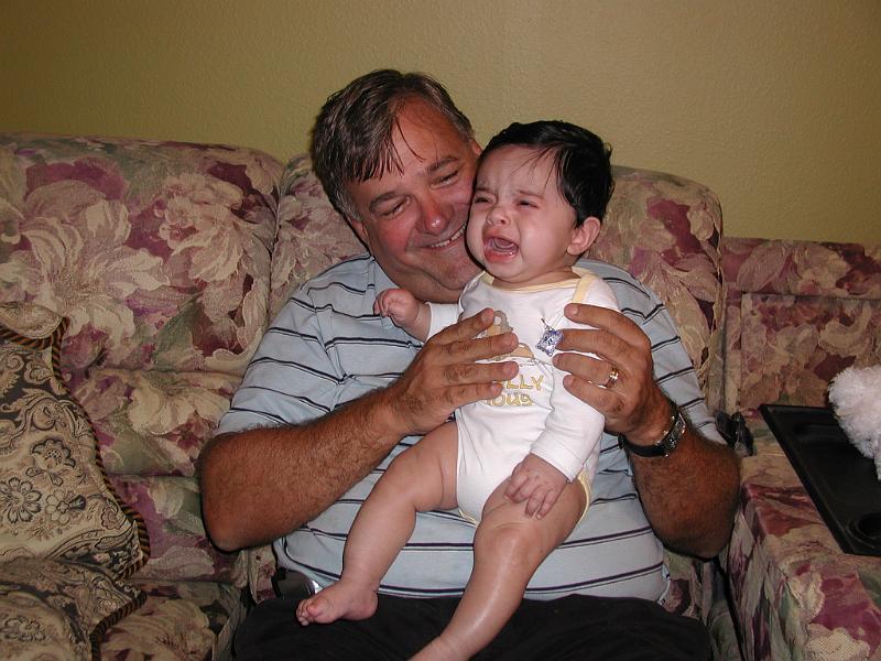 PA130011.JPG - Rohan is shocked by the advice. Why does he - a tiny tot of 5 months - have to go to the mattresses