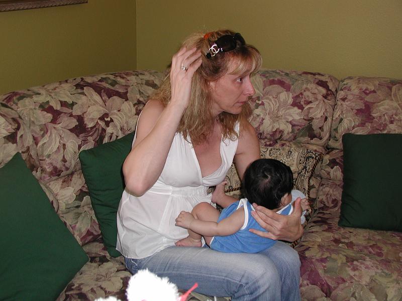 PA190028.JPG - Rohan has been pulling Sylvia's hair