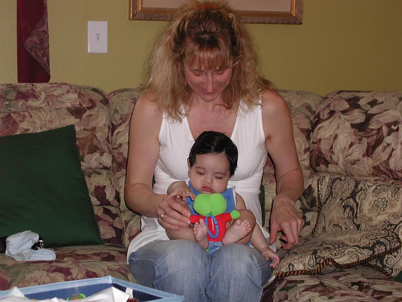 PA190030.JPG - So comfy he is staring to fall asleep