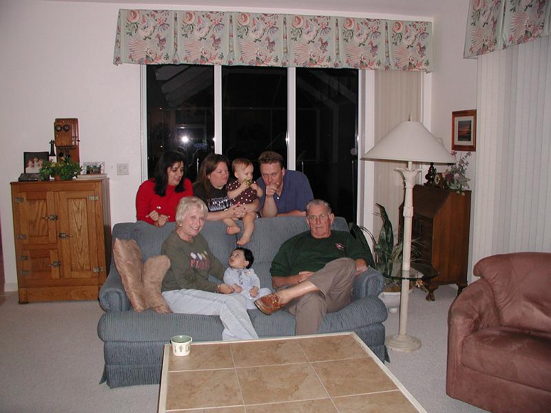 PB270079.JPG - The group photo. In the back from left to right we have Devika, Stephanie, Hannah and James. On the sofa we have Bobbie, Rohan and Paul