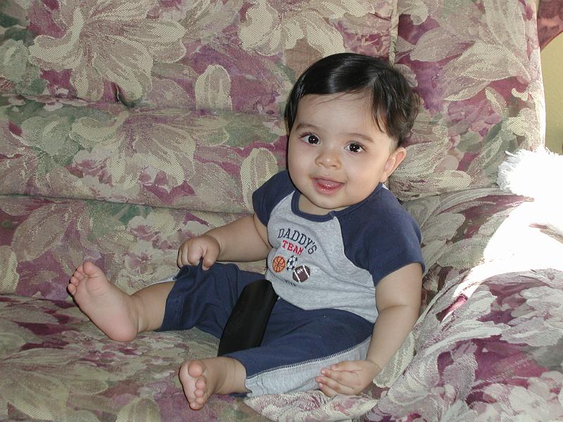 P2040020.JPG - He belives in dressing up to go out. No socks though.