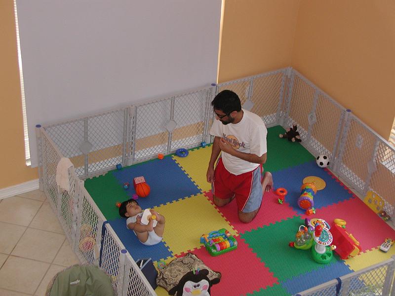 P3010072.JPG - Playing in the play pen